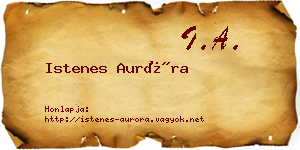 Istenes Auróra névjegykártya